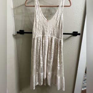 Free people cream lace dress